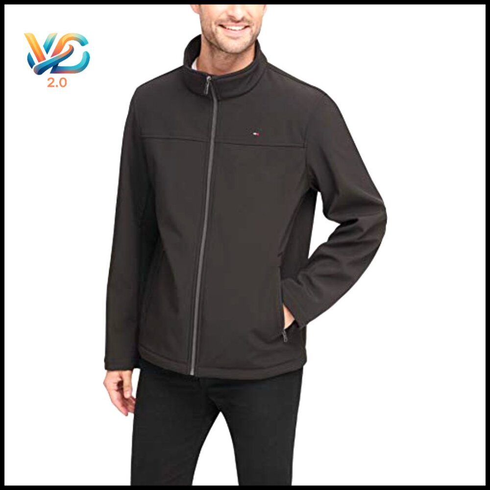 Men's Active Soft Shell Jacket Water Resistant Br… - image 5